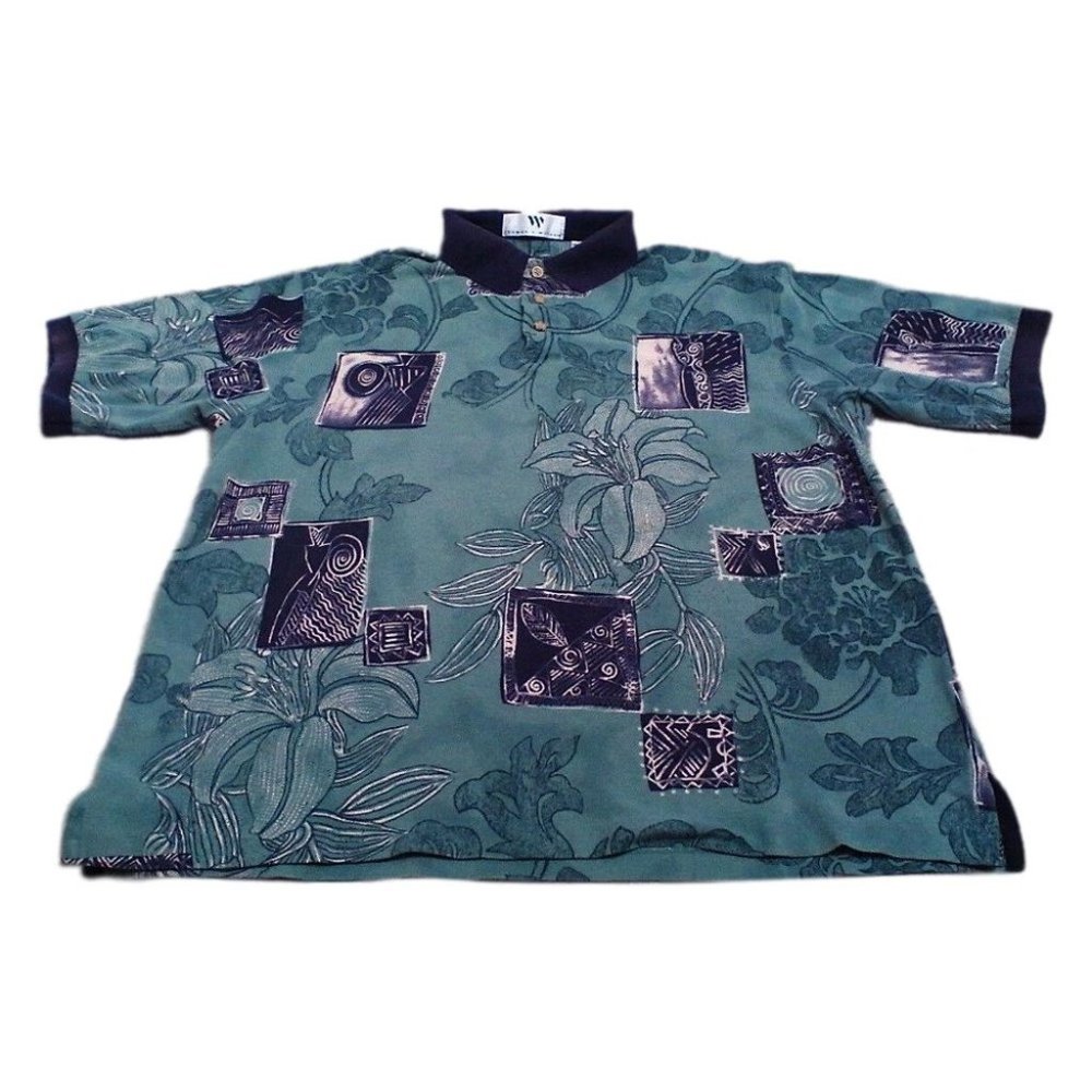Thomas Wilson Men's Shirt Collar Polo Pullover S/S Cotton 3" Slits Size XL B&T - Picture 16 of 16